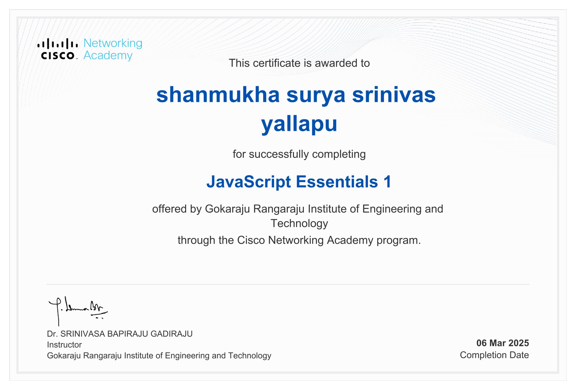 JavaScript by Cisco